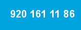 920 161 11 86 920 161 11 86